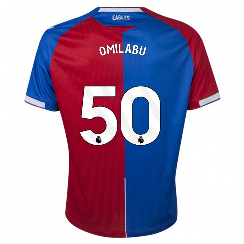Kandiny Niño Camiseta David Omilabu #50 Rojo Azul 1ª Equipación 2023/24 La Camisa Chile