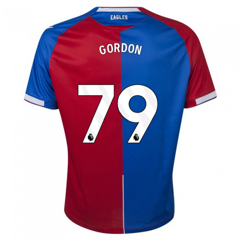 Kandiny Niño Camiseta John-Kymani Gordon #79 Rojo Azul 1ª Equipación 2023/24 La Camisa Chile