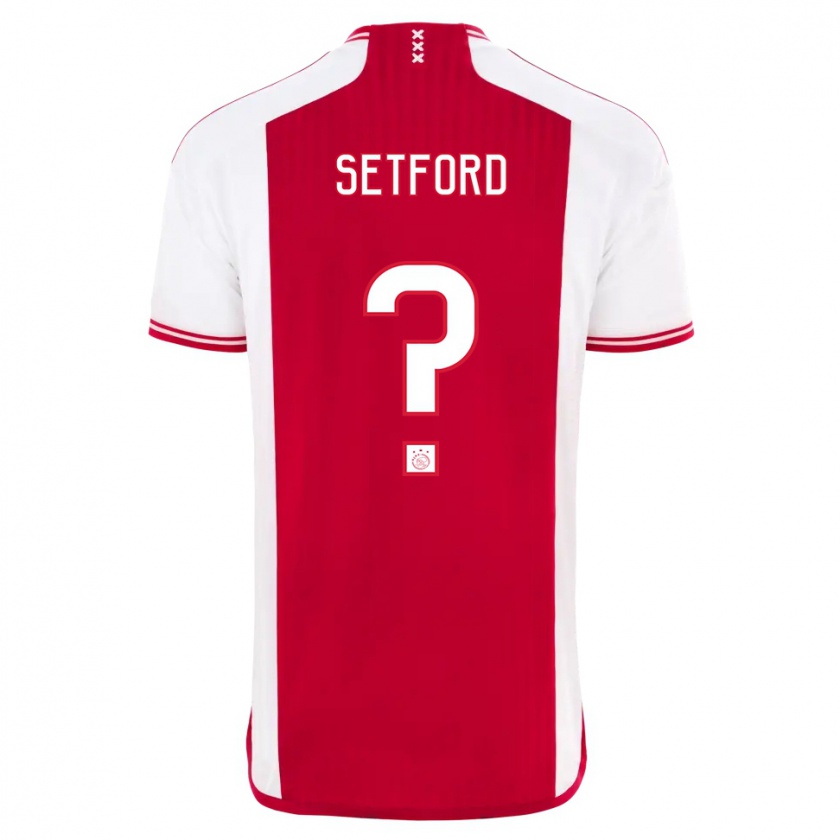 Kandiny Niño Camiseta Charlie Setford #0 Rojo Blanco 1ª Equipación 2023/24 La Camisa Chile