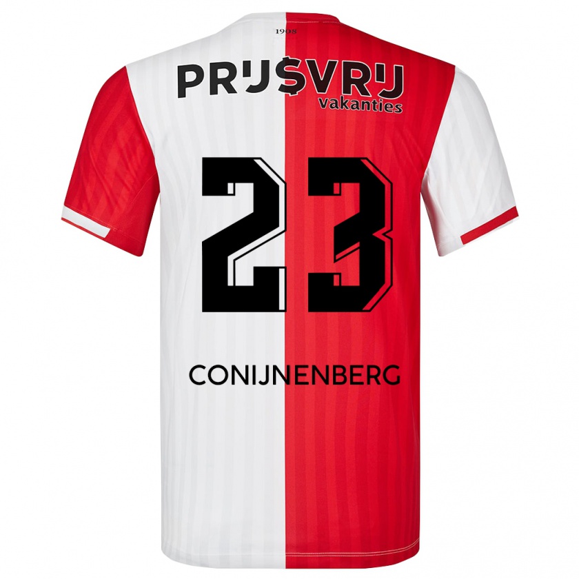 Kandiny Niño Camiseta Jada Conijnenberg #23 Rojo Blanco 1ª Equipación 2023/24 La Camisa Chile