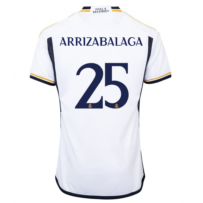 Kandiny Niño Camiseta Kepa Arrizabalaga #25 Blanco 1ª Equipación 2023/24 La Camisa Chile