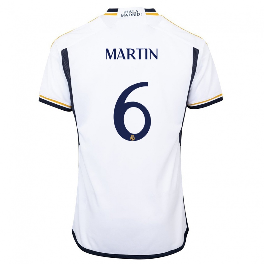 Kandiny Niño Camiseta Mario Martín #6 Blanco 1ª Equipación 2023/24 La Camisa Chile