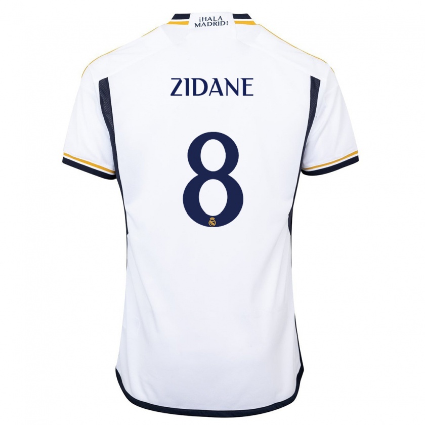 Kandiny Niño Camiseta Théo Zidane #8 Blanco 1ª Equipación 2023/24 La Camisa Chile