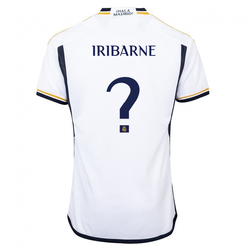 Kandiny Niño Camiseta Bruno Iribarne #0 Blanco 1ª Equipación 2023/24 La Camisa Chile