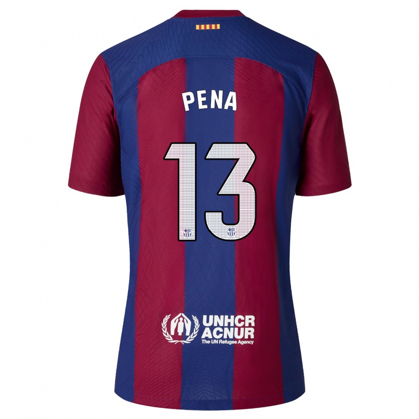Kandiny Niño Camiseta Iñaki Peña #13 Rojo Azul 1ª Equipación 2023/24 La Camisa Chile