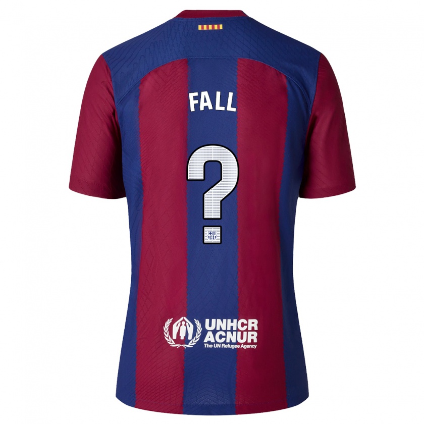 Kandiny Niño Camiseta Mamadou Fall #0 Rojo Azul 1ª Equipación 2023/24 La Camisa Chile