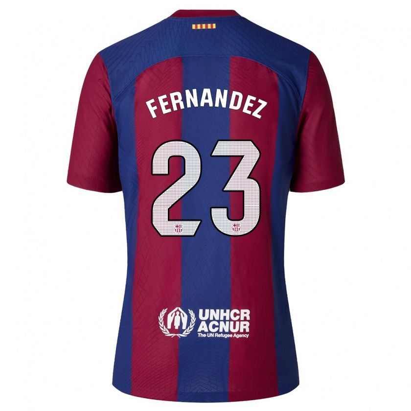 Kandiny Niño Camiseta Pelayo Fernández #23 Rojo Azul 1ª Equipación 2023/24 La Camisa Chile