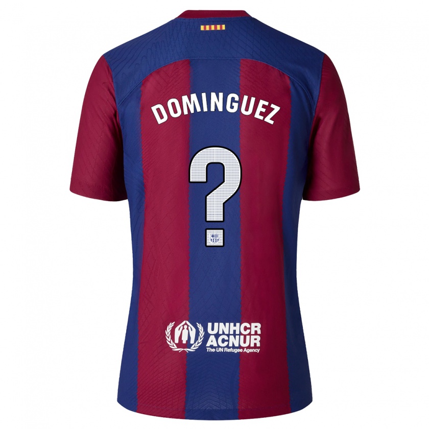 Kandiny Niño Camiseta Sergi Domínguez #0 Rojo Azul 1ª Equipación 2023/24 La Camisa Chile