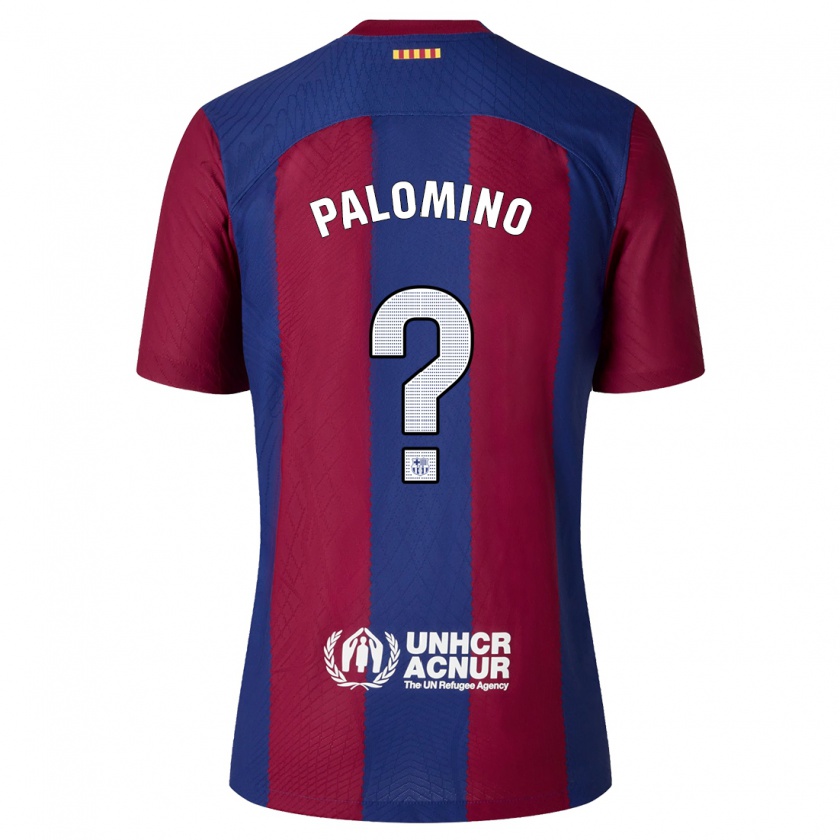 Kandiny Niño Camiseta Oriol Palomino #0 Rojo Azul 1ª Equipación 2023/24 La Camisa Chile