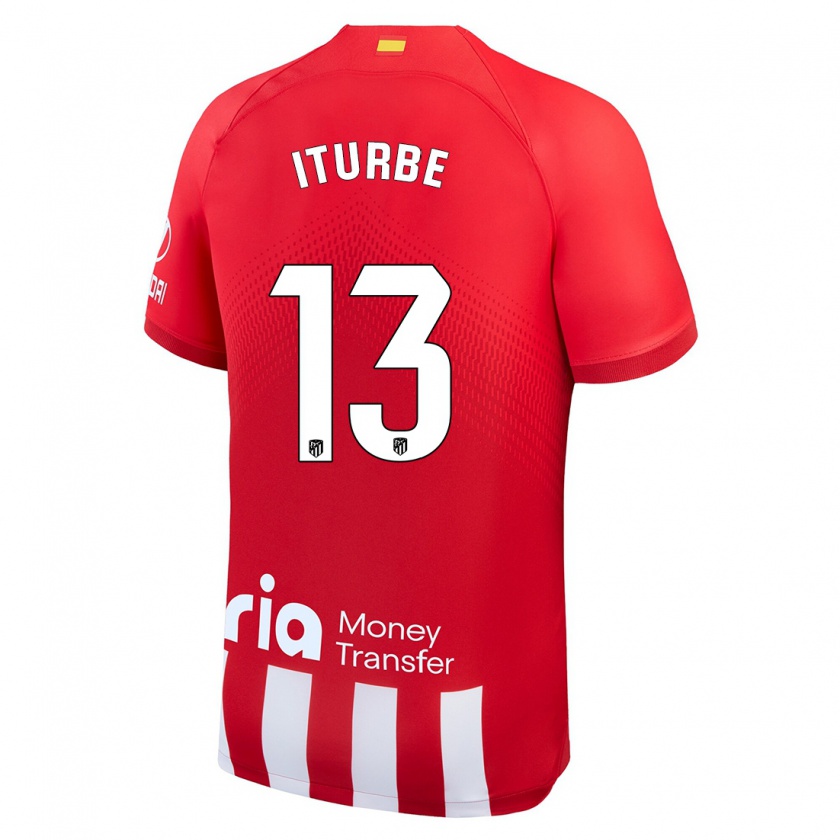 Kandiny Niño Camiseta Alejandro Iturbe #13 Rojo Blanco 1ª Equipación 2023/24 La Camisa Chile