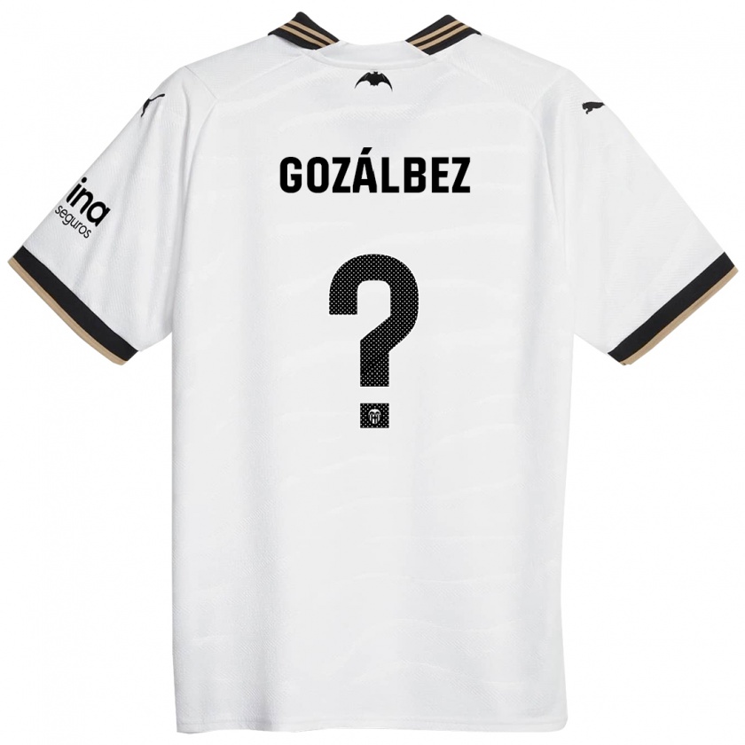 Kandiny Niño Camiseta Pablo Gozálbez #0 Blanco 1ª Equipación 2023/24 La Camisa Chile