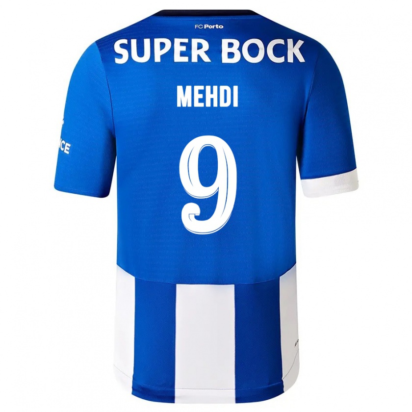 Kandiny Niño Camiseta Mehdi Taremi #9 Azul Blanco 1ª Equipación 2023/24 La Camisa Chile