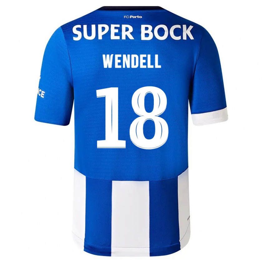 Kandiny Niño Camiseta Wendell #18 Azul Blanco 1ª Equipación 2023/24 La Camisa Chile