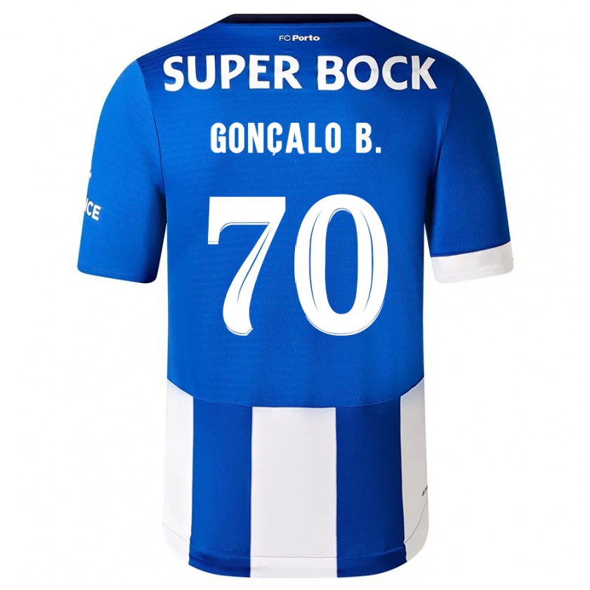 Kandiny Niño Camiseta Gonçalo Borges #70 Azul Blanco 1ª Equipación 2023/24 La Camisa Chile