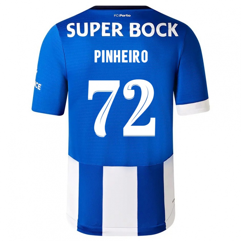 Kandiny Niño Camiseta Rodrigo Pinheiro #72 Azul Blanco 1ª Equipación 2023/24 La Camisa Chile