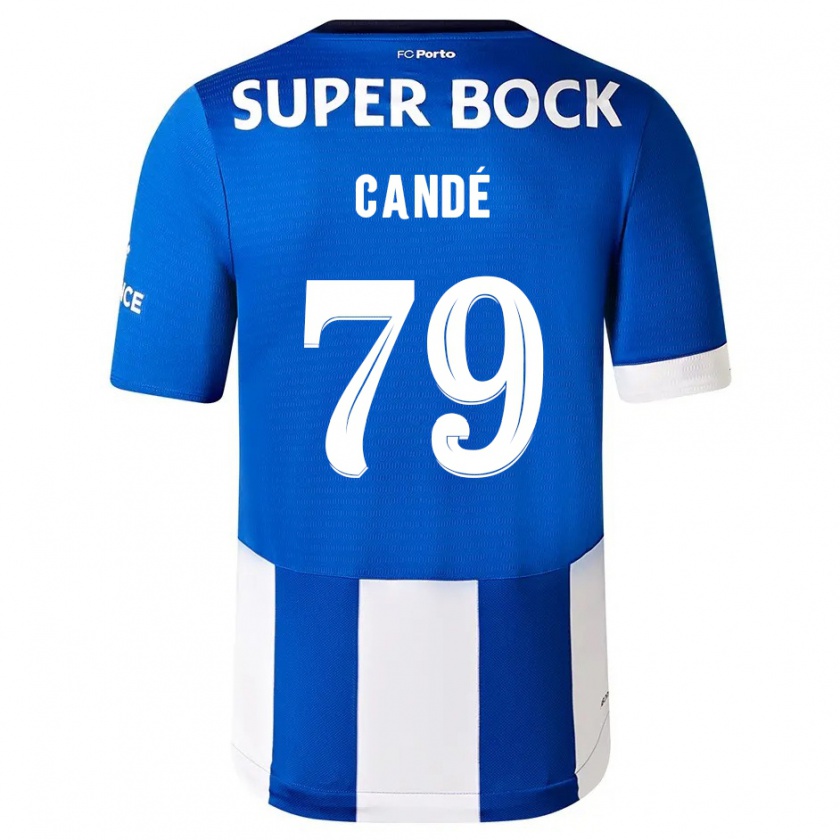 Kandiny Niño Camiseta Umaro Candé #79 Azul Blanco 1ª Equipación 2023/24 La Camisa Chile