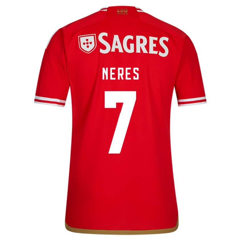 Kandiny Niño Camiseta David Neres #7 Rojo 1ª Equipación 2023/24 La Camisa Chile