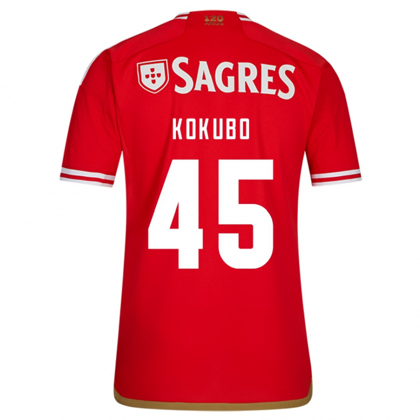 Kandiny Niño Camiseta Leo Kokubo #45 Rojo 1ª Equipación 2023/24 La Camisa Chile