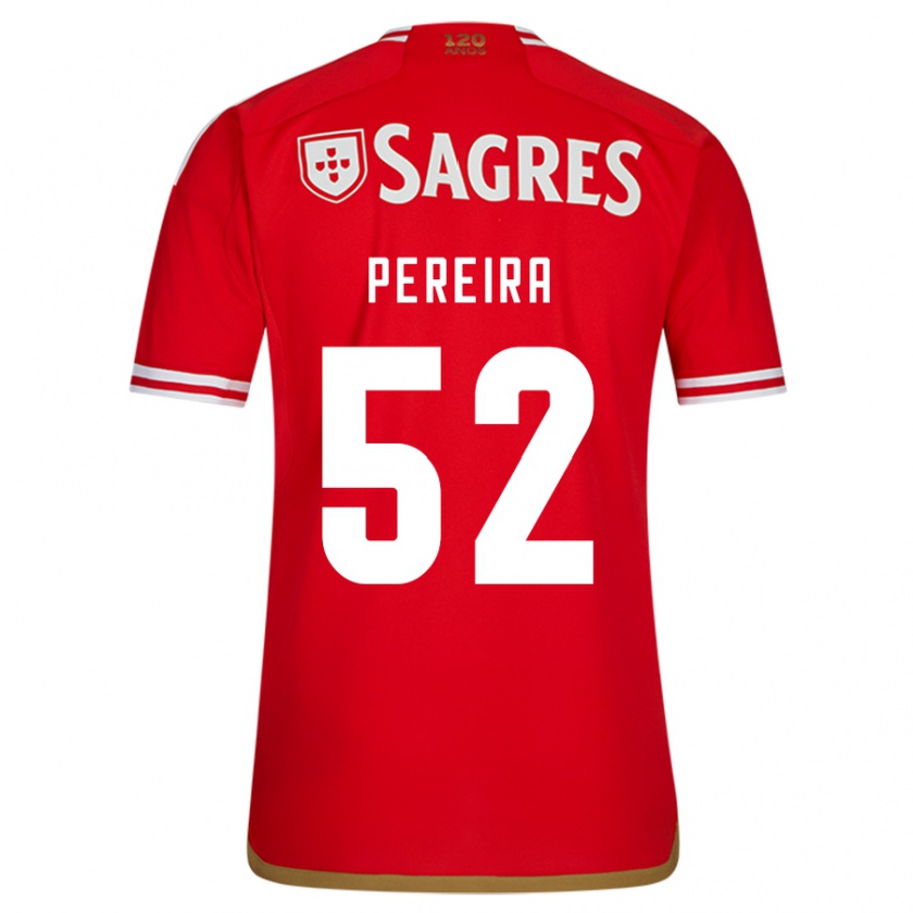 Kandiny Niño Camiseta Henrique Pereira #52 Rojo 1ª Equipación 2023/24 La Camisa Chile
