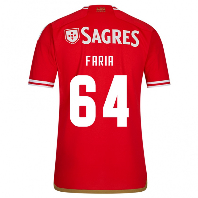 Kandiny Niño Camiseta Hugo Faria #64 Rojo 1ª Equipación 2023/24 La Camisa Chile