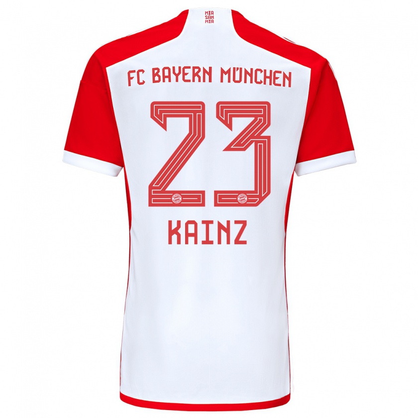Kandiny Niño Camiseta Manuel Kainz #23 Rojo Blanco 1ª Equipación 2023/24 La Camisa Chile