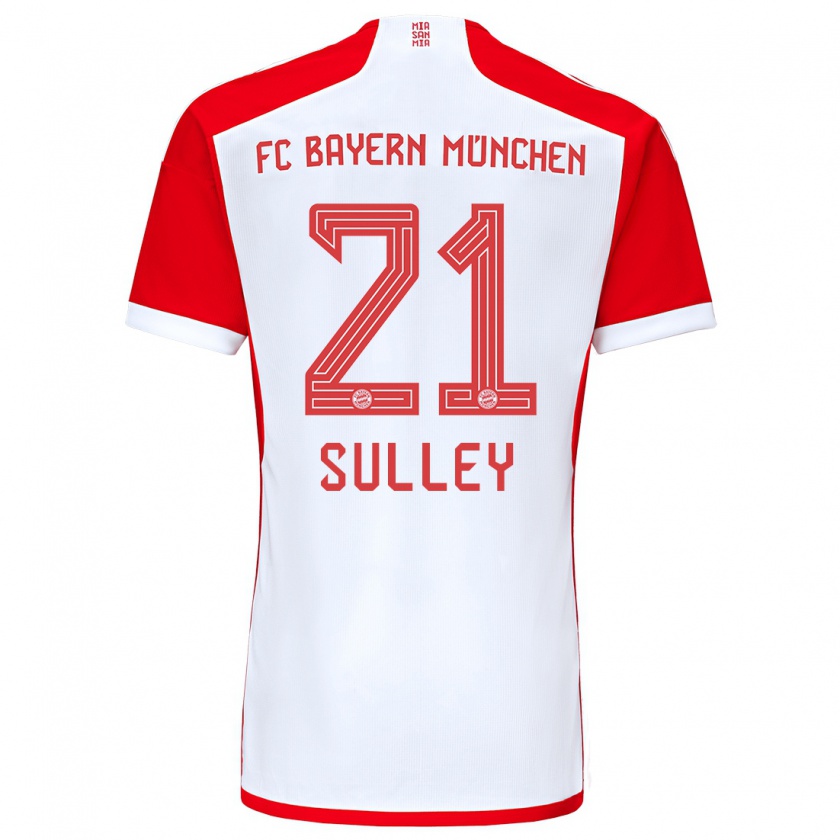 Kandiny Niño Camiseta Williams Baffour Sulley #21 Rojo Blanco 1ª Equipación 2023/24 La Camisa Chile