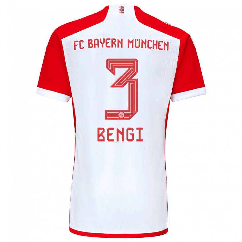 Kandiny Niño Camiseta Kaan Bengi #3 Rojo Blanco 1ª Equipación 2023/24 La Camisa Chile