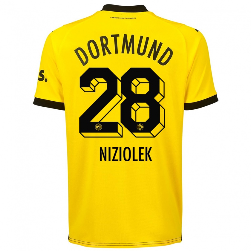 Kandiny Niño Camiseta Alex Niziolek #28 Amarillo 1ª Equipación 2023/24 La Camisa Chile