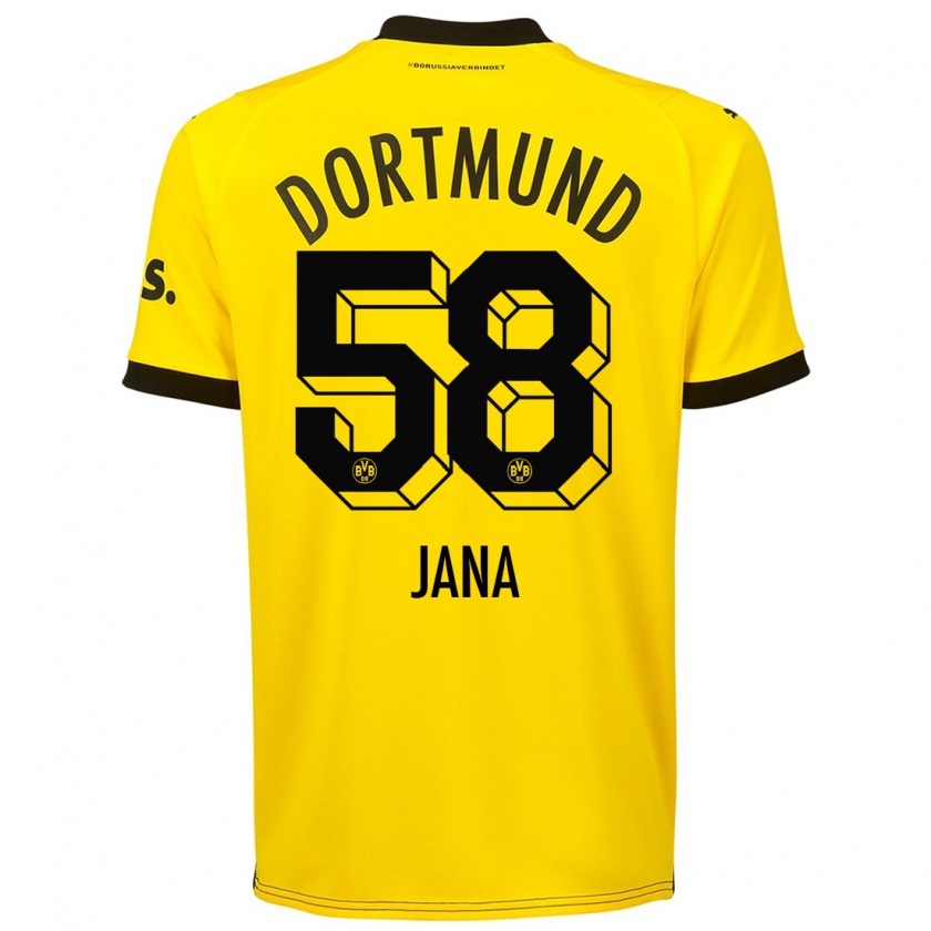Kandiny Niño Camiseta Nordberg Jana #58 Amarillo 1ª Equipación 2023/24 La Camisa Chile