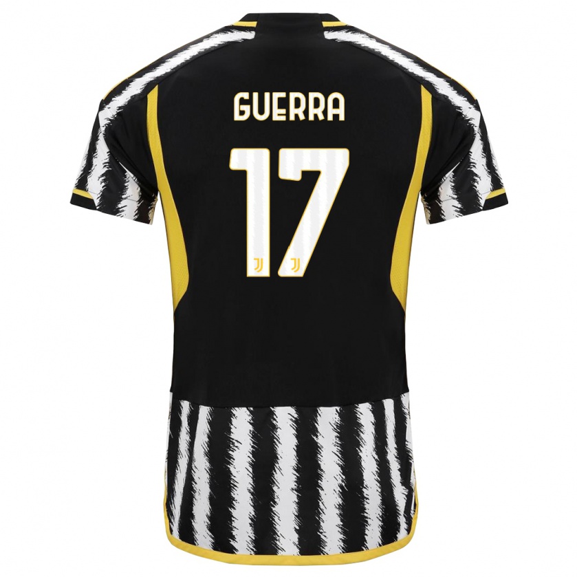 Kandiny Niño Camiseta Simone Guerra #17 Blanco Negro 1ª Equipación 2023/24 La Camisa Chile