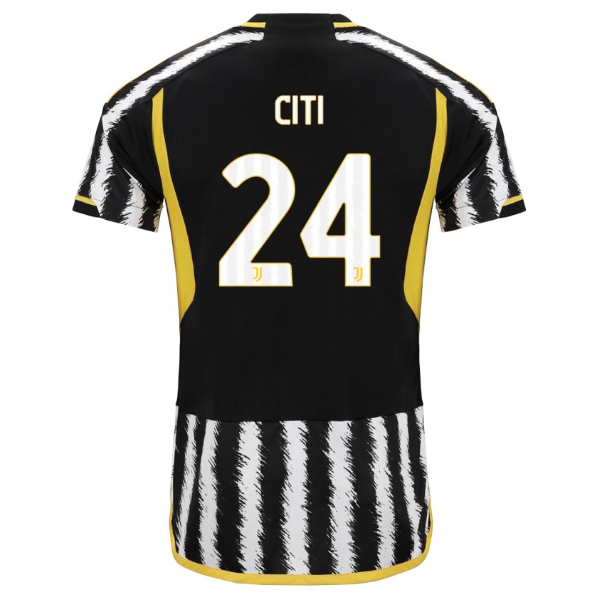 Kandiny Niño Camiseta Alessandro Citi #24 Blanco Negro 1ª Equipación 2023/24 La Camisa Chile