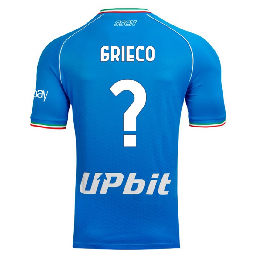 Kandiny Niño Camiseta Alessandro Grieco #0 Cielo Azul 1ª Equipación 2023/24 La Camisa Chile