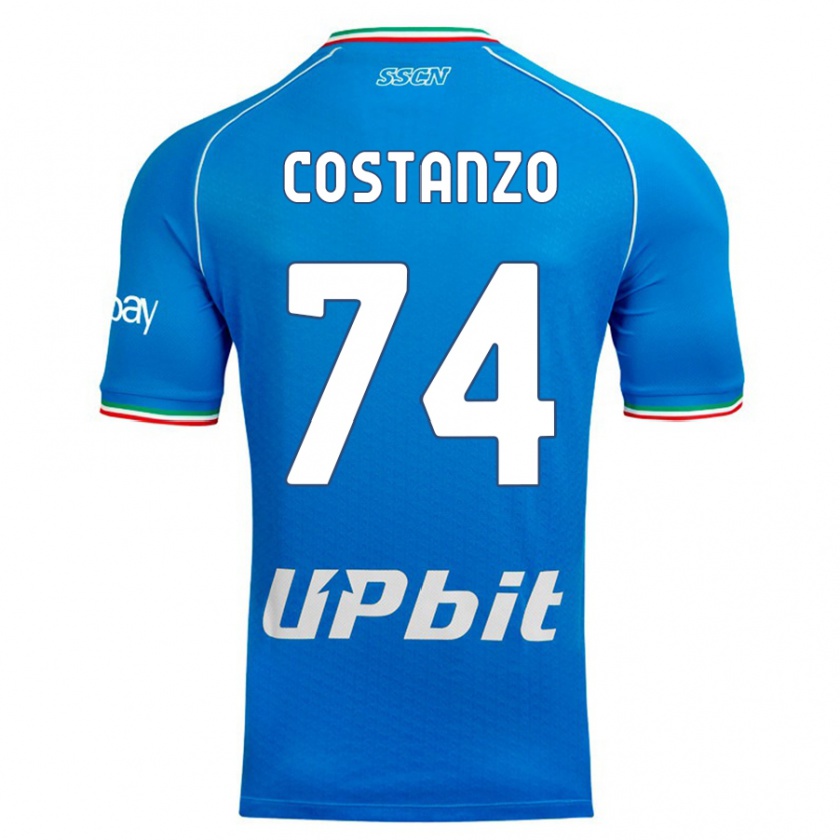 Kandiny Niño Camiseta Davide Costanzo #74 Cielo Azul 1ª Equipación 2023/24 La Camisa Chile