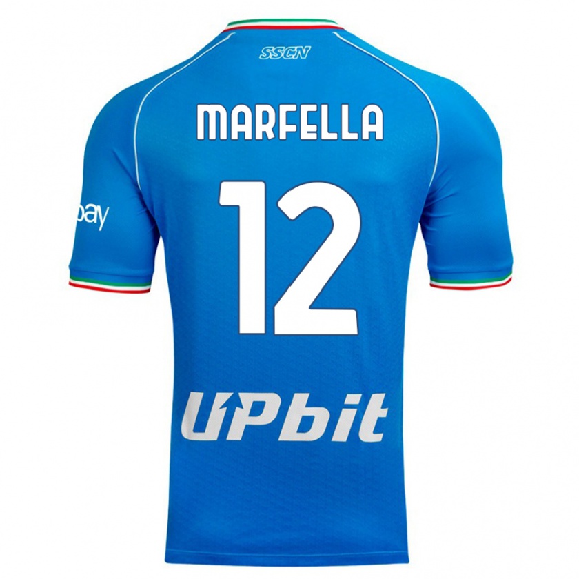 Kandiny Niño Camiseta Davide Marfella #12 Cielo Azul 1ª Equipación 2023/24 La Camisa Chile