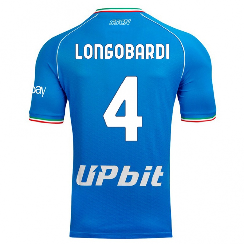 Kandiny Niño Camiseta Salvatore Longobardi #4 Cielo Azul 1ª Equipación 2023/24 La Camisa Chile