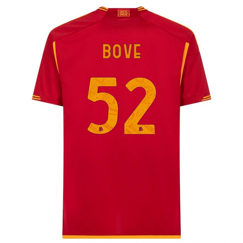 Kandiny Niño Camiseta Edoardo Bove #52 Rojo 1ª Equipación 2023/24 La Camisa Chile
