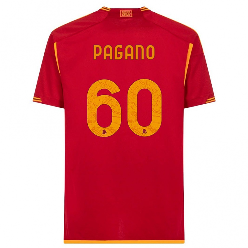 Kandiny Niño Camiseta Riccardo Pagano #60 Rojo 1ª Equipación 2023/24 La Camisa Chile