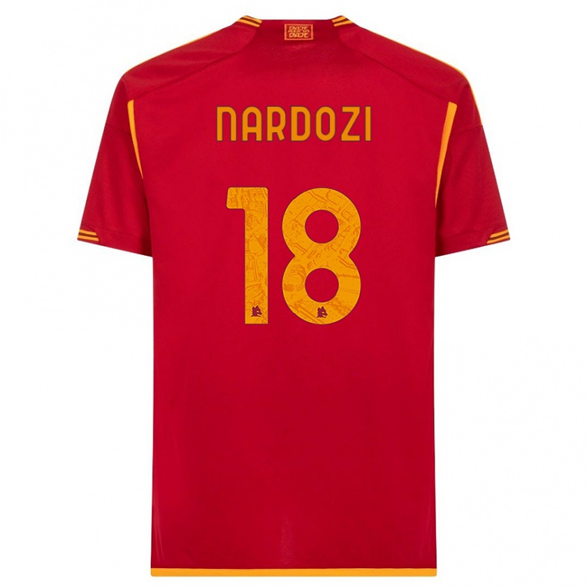 Kandiny Niño Camiseta Manuel Nardozi #18 Rojo 1ª Equipación 2023/24 La Camisa Chile
