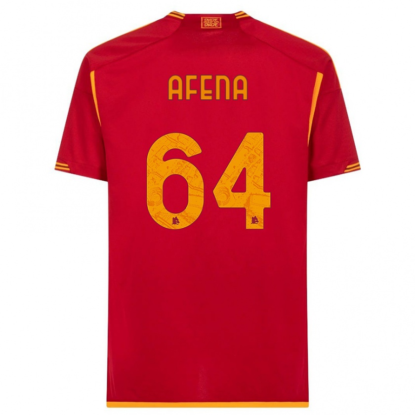 Kandiny Niño Camiseta Felix Afena-Gyan #64 Rojo 1ª Equipación 2023/24 La Camisa Chile