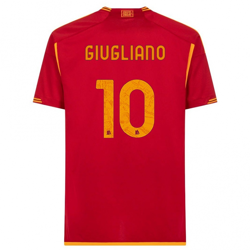 Kandiny Niño Camiseta Manuela Giugliano #10 Rojo 1ª Equipación 2023/24 La Camisa Chile