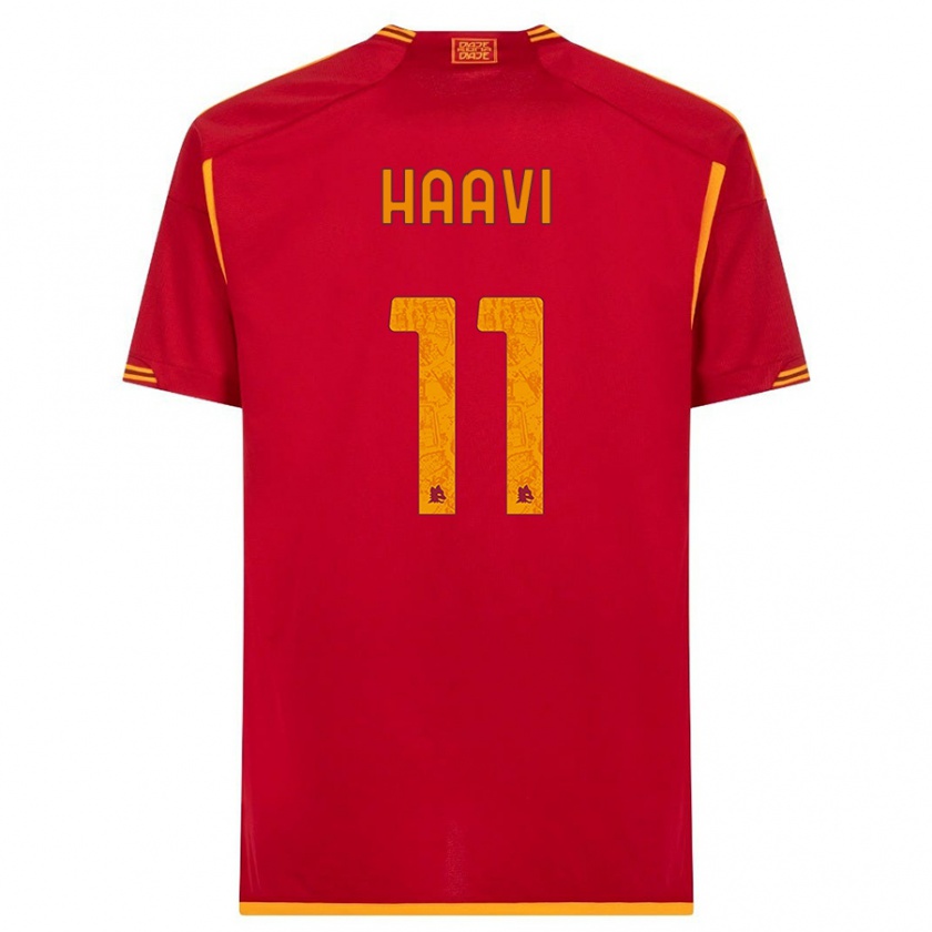 Kandiny Niño Camiseta Emilie Haavi #11 Rojo 1ª Equipación 2023/24 La Camisa Chile