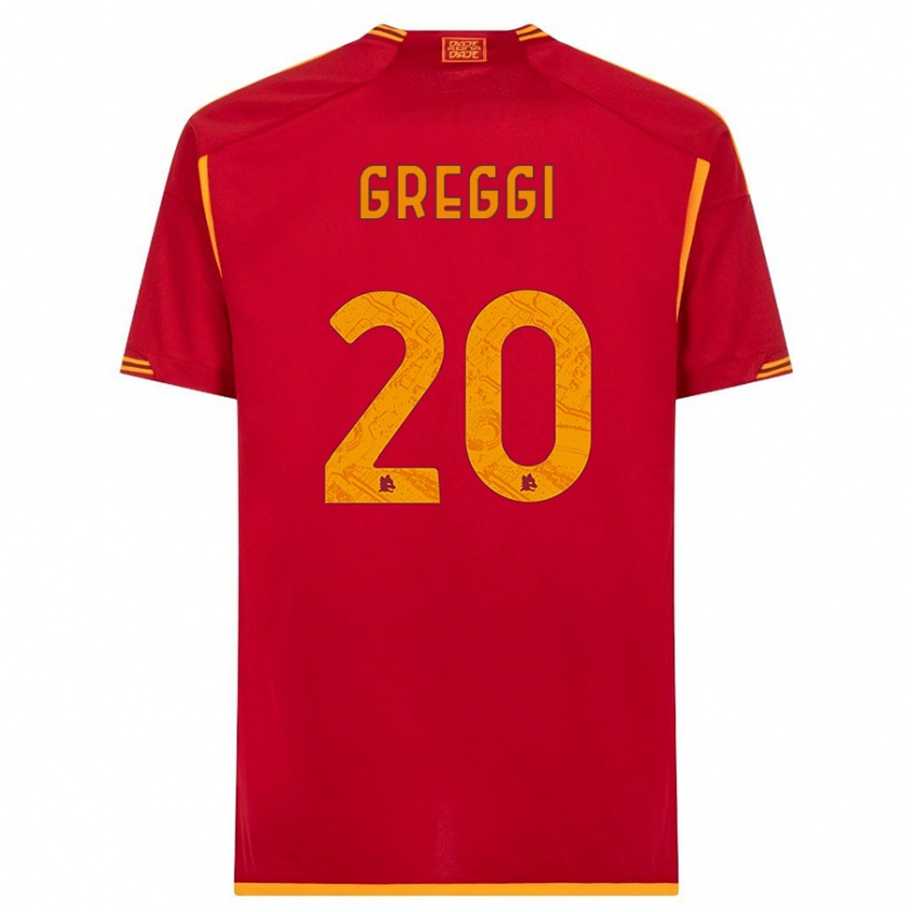 Kandiny Niño Camiseta Giada Greggi #20 Rojo 1ª Equipación 2023/24 La Camisa Chile