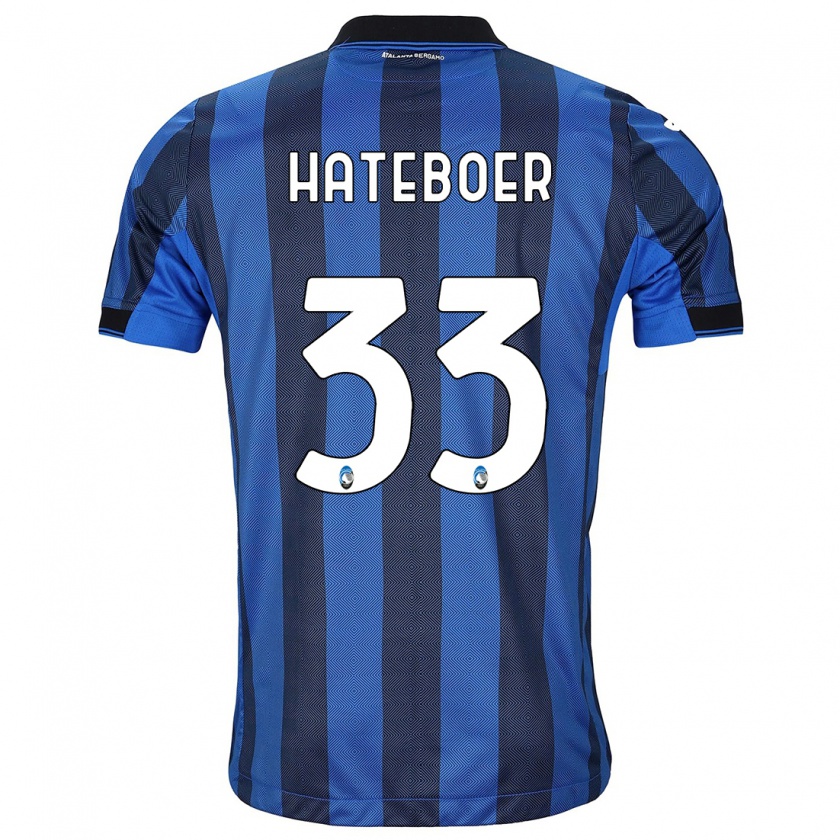 Kandiny Niño Camiseta Hans Hateboer #33 Azul Negro 1ª Equipación 2023/24 La Camisa Chile