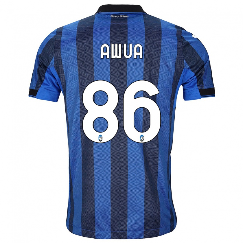 Kandiny Niño Camiseta Theophilus Awua #86 Azul Negro 1ª Equipación 2023/24 La Camisa Chile