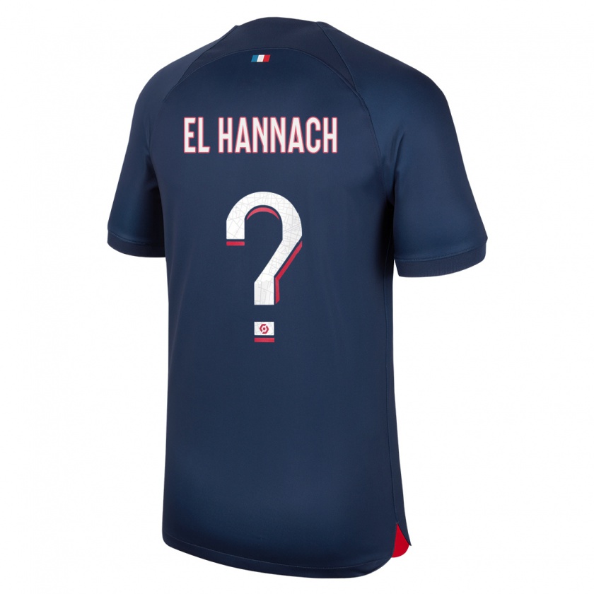 Kandiny Niño Camiseta Younes El Hannach #0 Azul Rojo 1ª Equipación 2023/24 La Camisa Chile