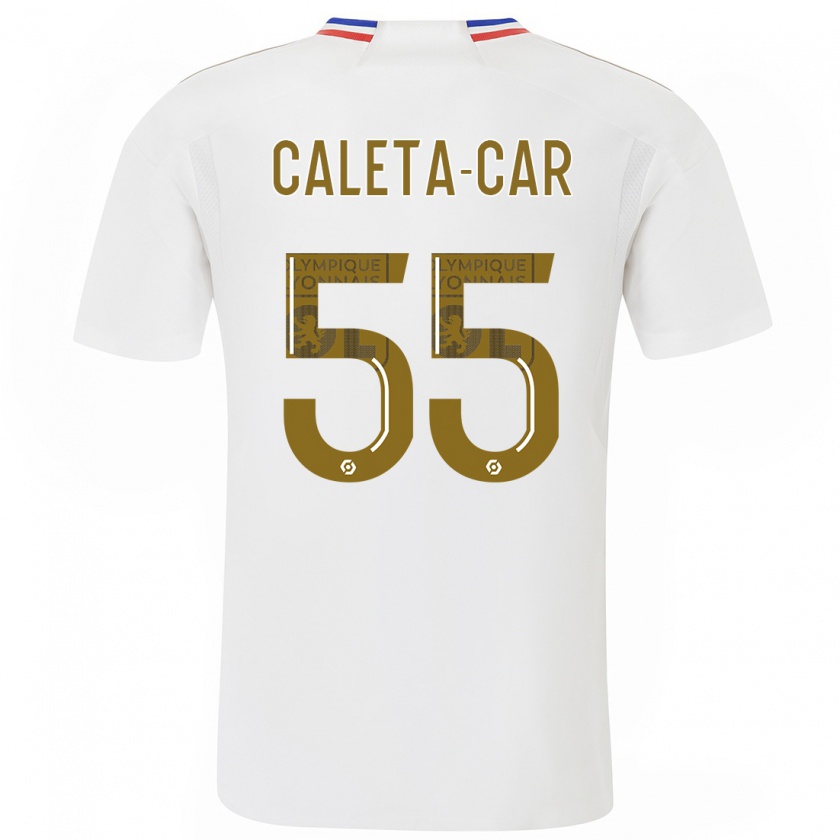 Kandiny Niño Camiseta Duje Caleta-Car #55 Blanco 1ª Equipación 2023/24 La Camisa Chile