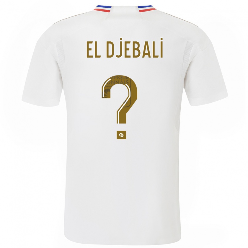 Kandiny Niño Camiseta Chaïm El Djebali #0 Blanco 1ª Equipación 2023/24 La Camisa Chile