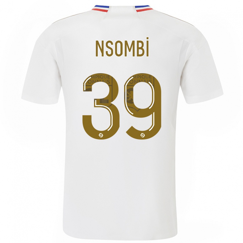 Kandiny Niño Camiseta Gael Nsombi #39 Blanco 1ª Equipación 2023/24 La Camisa Chile