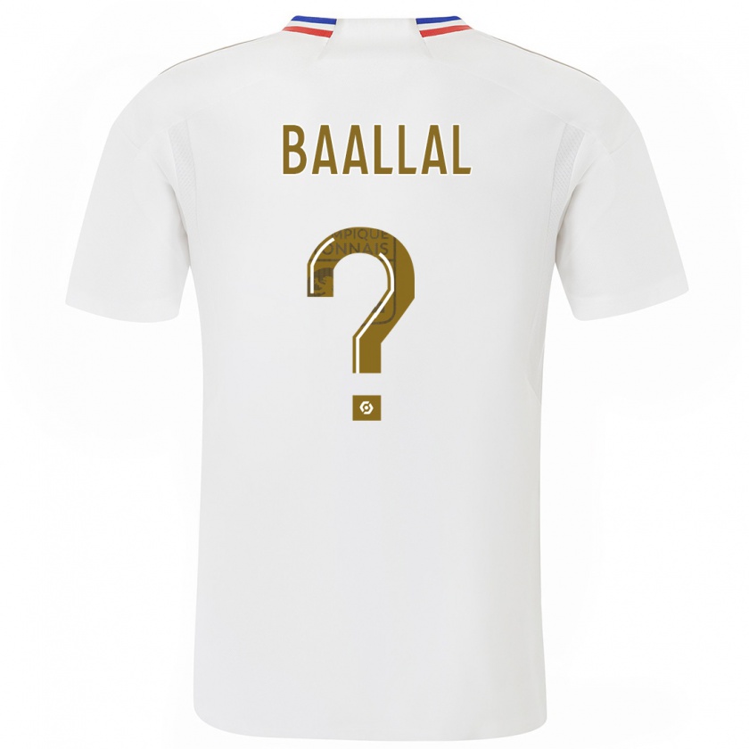 Kandiny Niño Camiseta Abdellah Baallal #0 Blanco 1ª Equipación 2023/24 La Camisa Chile