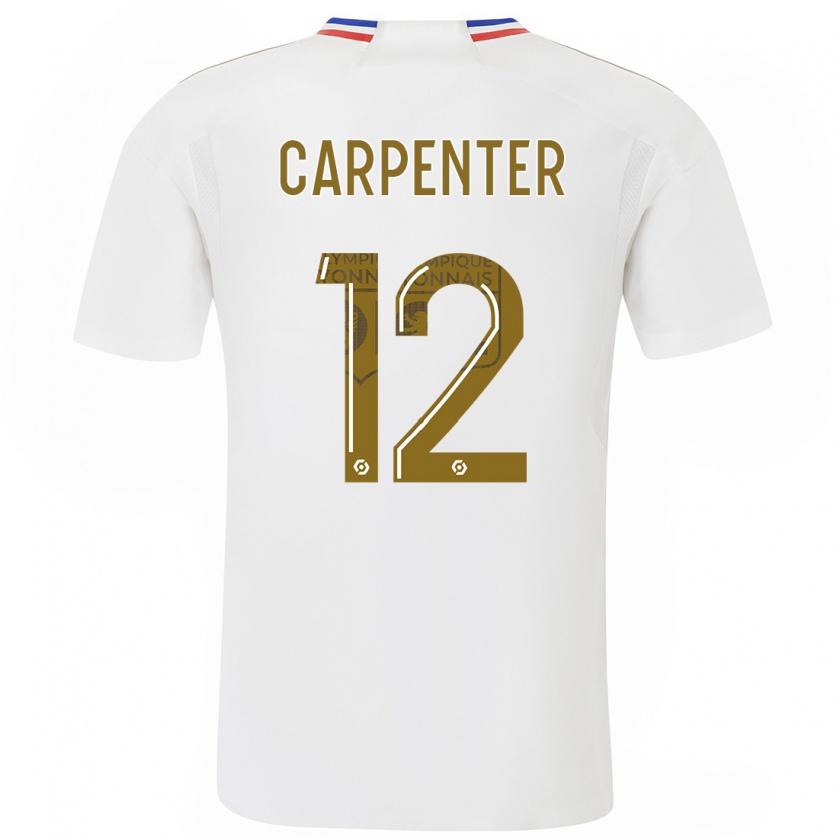 Kandiny Niño Camiseta Ellie Carpenter #12 Blanco 1ª Equipación 2023/24 La Camisa Chile